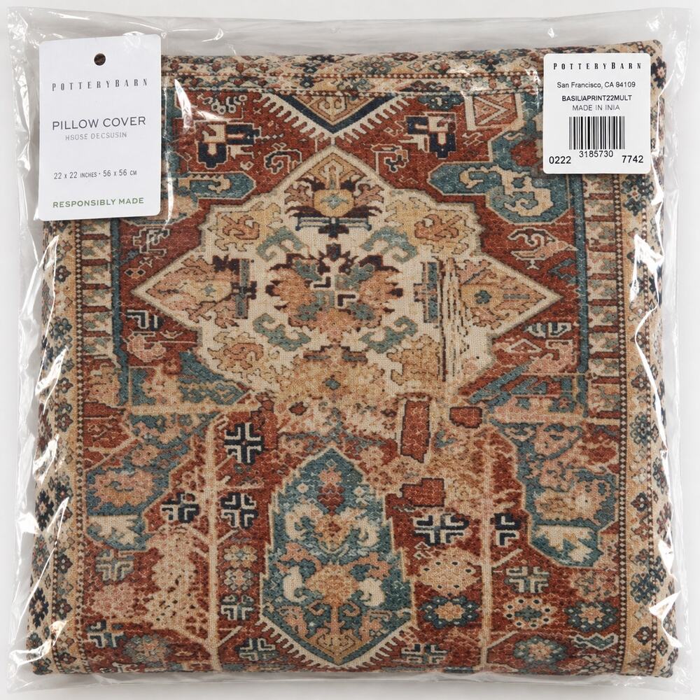 Pottery Barn Basilia 22x22 Velvet Pillow Cover NWT - Picture 2 of 6